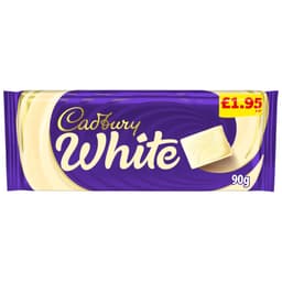 Cadbury White White Chocolate Chocolate 90g £1.95 PMP