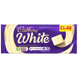 Cadbury White White Chocolate Chocolate 90g £1.95 PMP