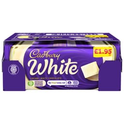 Cadbury White White Chocolate Chocolate 90g £1.95 PMP