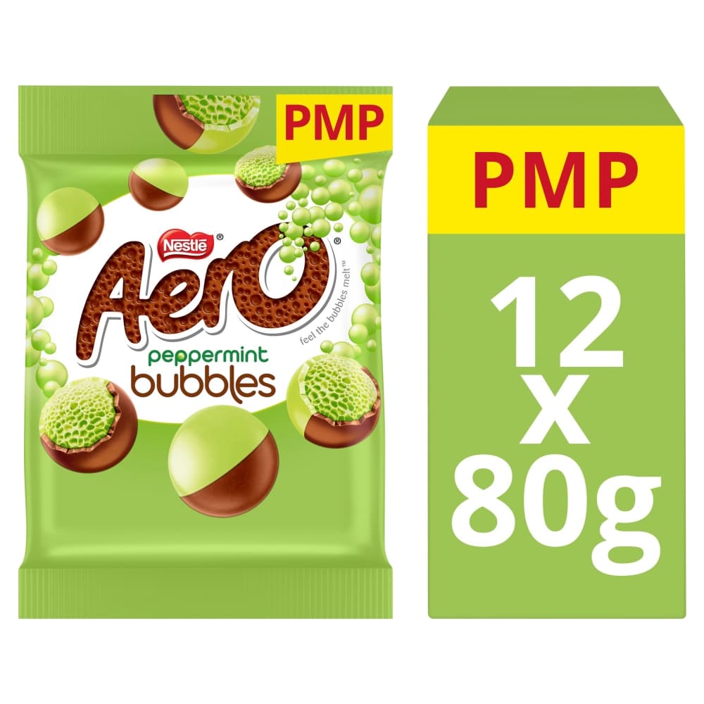 Aero Bubbles Peppermint Chocolate Bag 80g PMP £1.65