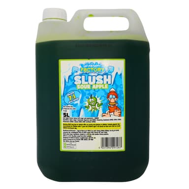 Crazy Frosty Factory Sour Apple Slush Syrup - 1 x 5L Bottle