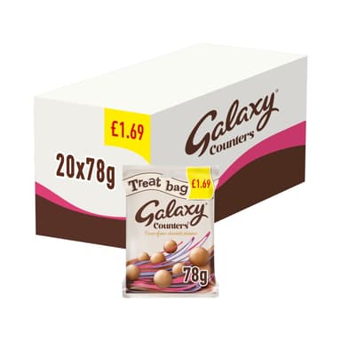 Galaxy Counters Milk Chocolate Buttons Treat Bag - 20 x 78g Bags