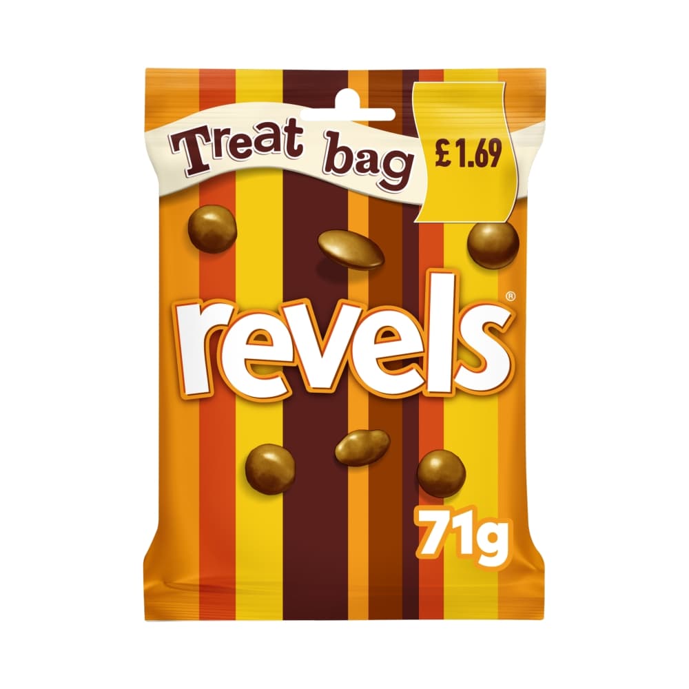 Revels Milk Chocolate Bag wth Raisins, Coffee or Orange Bag 71g £1.69 PMP 