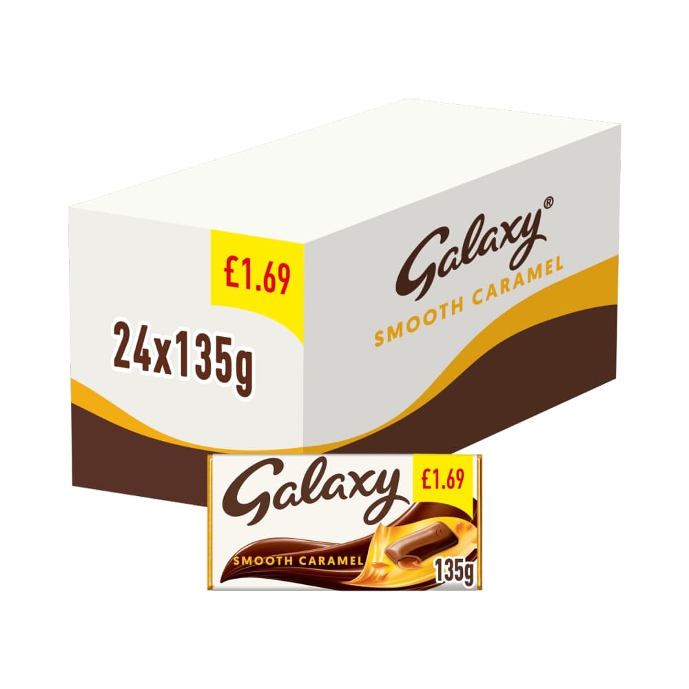 Galaxy Smooth Caramel & Milk Chocolate Block Bar 135g £1.69 PMP