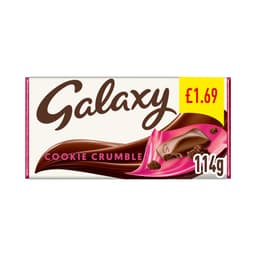 Galaxy Cookie Crumble & Milk Chocolate Bar 114g £1.69 PMP