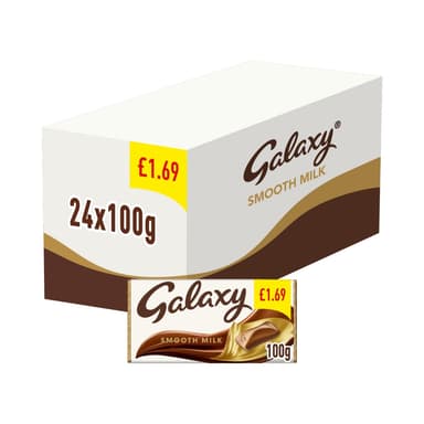 Galaxy Smooth Milk Chocolate Bar - 24 x 100g Bars