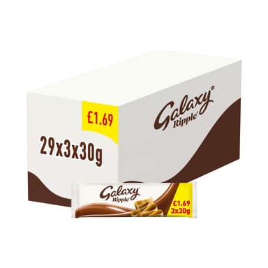 Galaxy Ripple Milk Chocolate Snack Bars - 29 x 90g Multipacks