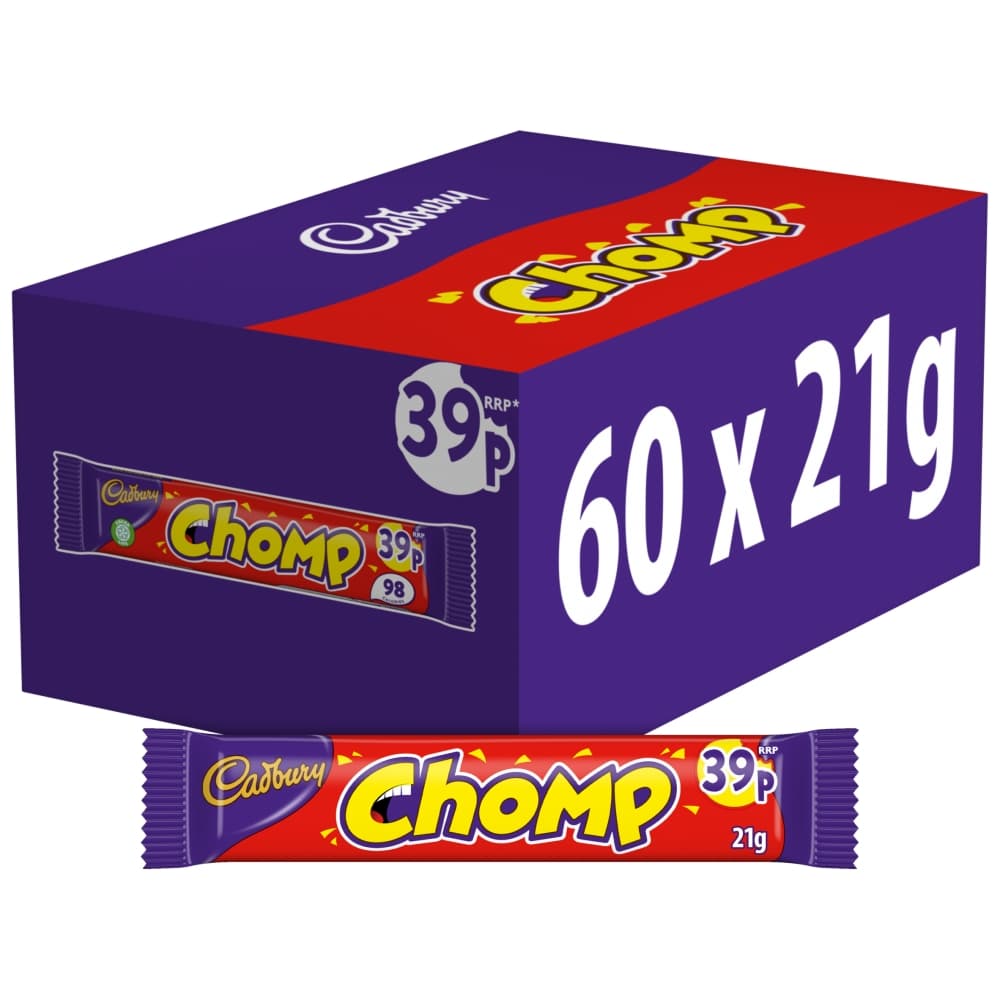 Cadbury Chomp Chocolate Bar 21g 39p PMP