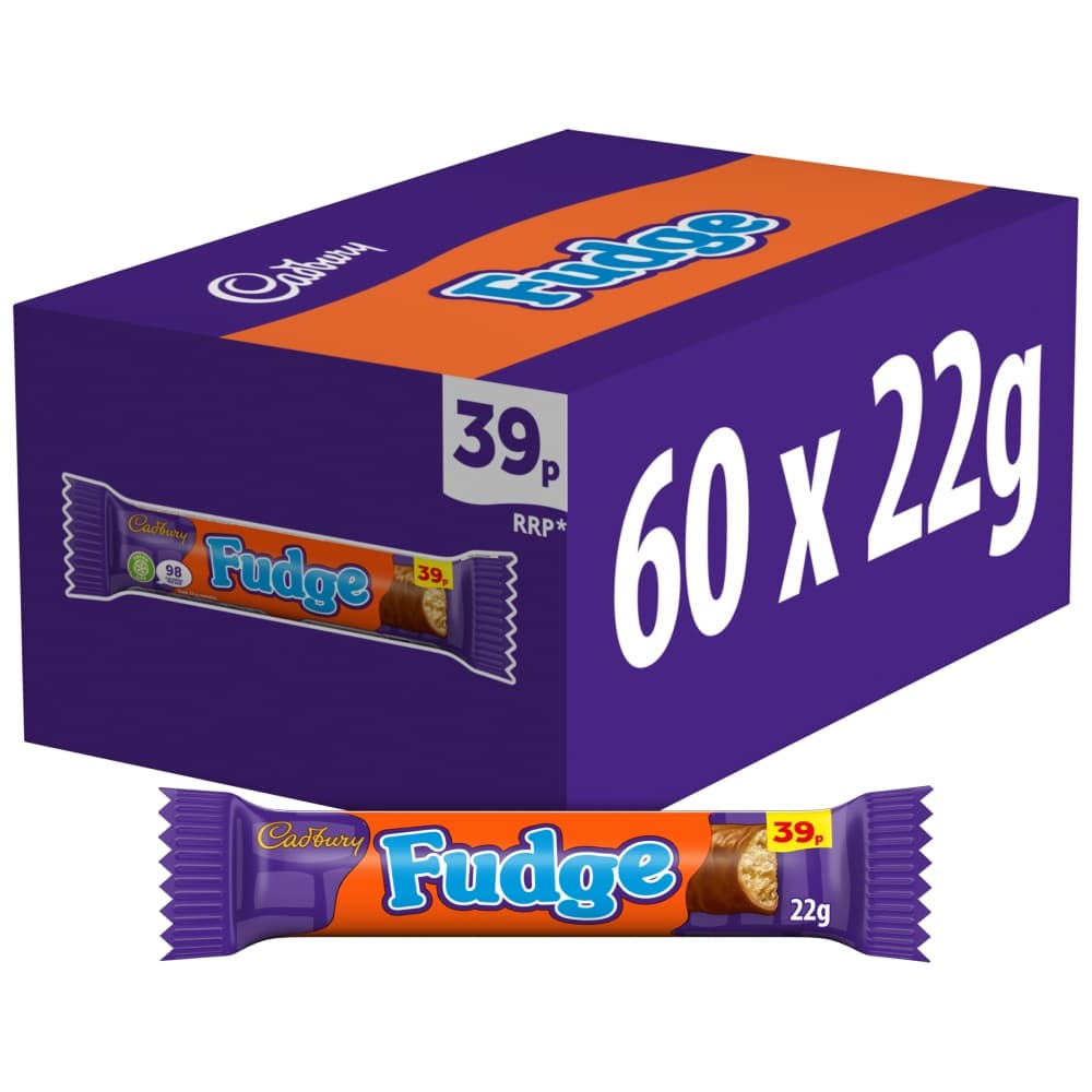 Cadbury Fudge Chocolate Bar 22g 39p PMP
