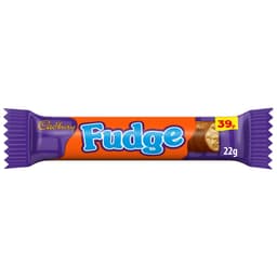 Cadbury Fudge Chocolate Bar 22g 39p PMP
