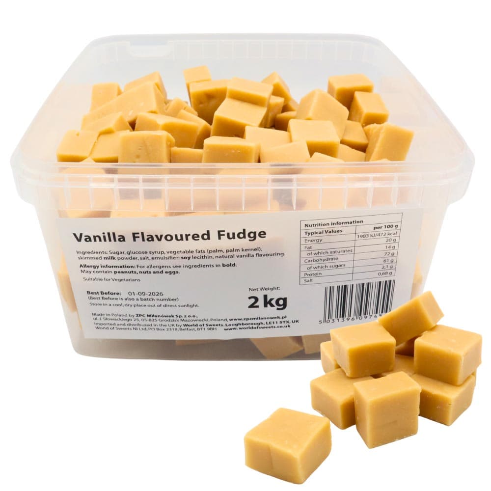 Vanilla Flavoured Fudge Tub 2kg