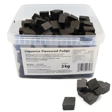 Liquorice Flavoured Fudge - 1 x 2kg Tub