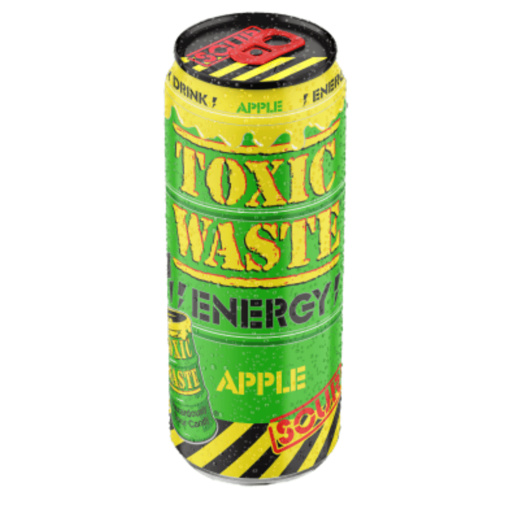 Toxic Waste Sour Apple Energy Drink Can 500ml