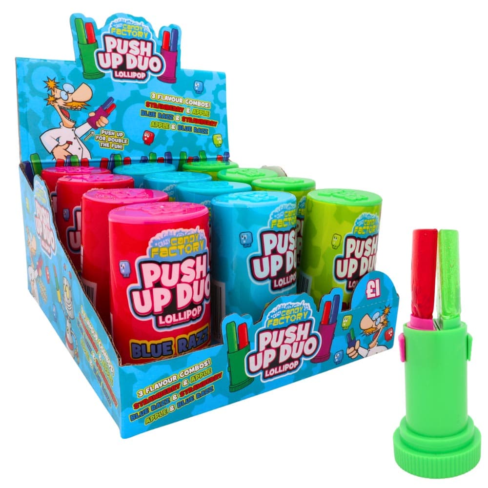 Crazy Candy Factory Push Up Duo Lollipop 124g