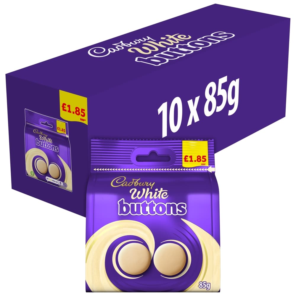 Cadbury Buttons White Chocolate Bag 85g £1.85 PMP