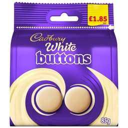 Cadbury Buttons White Chocolate Bag 85g £1.85 PMP
