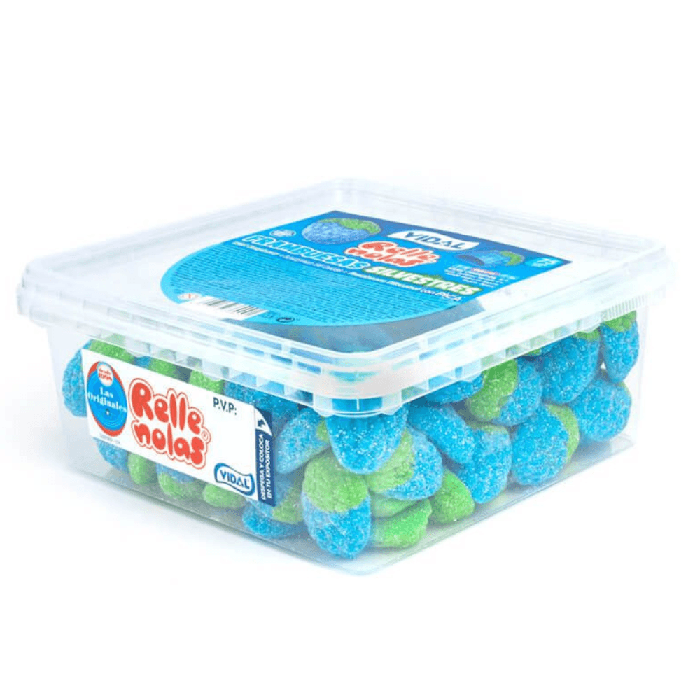 Vidal Jelly Filled Blue Raspberries Tub 10p PMP