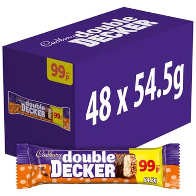Cadbury Double Decker Chocolate Bar - 48 x 54.5g Bars