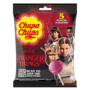 Chupa Chups Stranger Things 5 Flavours Lollipops - 12 x 120g Bags