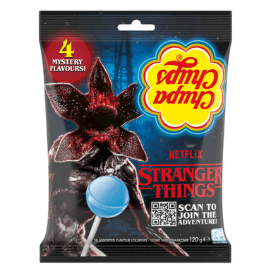 Chupa Chups Stranger Things 4 Flavours Lollipops - 12 x 120g Bags