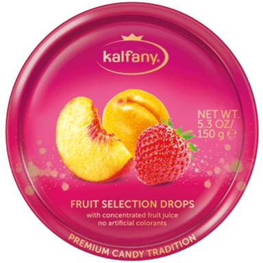 Kalfany Fruit Selection Drops - 10 x 150g Tins