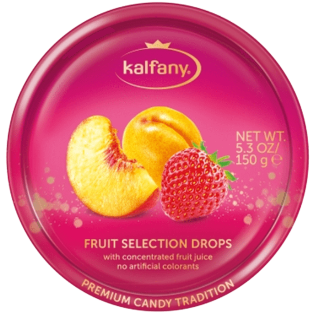 Kalfany Fruit Selection Drops Tin 150g