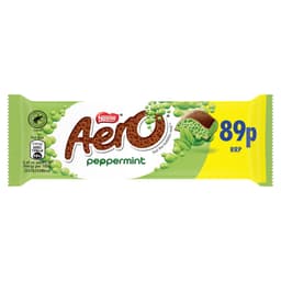 Aero Bubbly Peppermint Chocolate Bar 36g PMP 89p