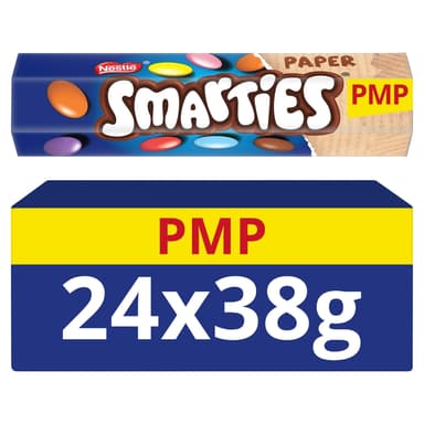 Smarties Milk Chocolate - 24 x 38g PMP Tubes
