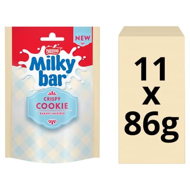 Milkybar Buttons Crispy Cookie White Chocolate - 11 x 86g Pouches