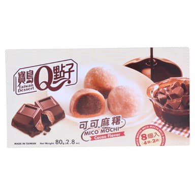 Q Taiwan Dessert Mico Mochi Chocolate Flavour - 8 x 80g Boxes