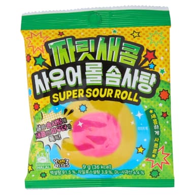 Yum'z Bites Super Sour Roll - 10 x 9g Packs
