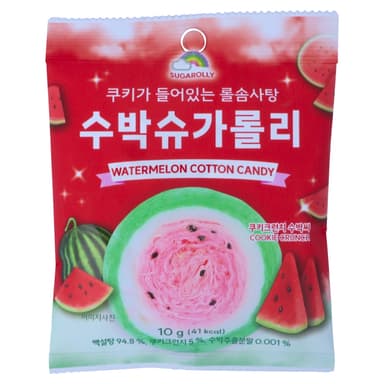 Sugarolly Watermelon Cotton Candy - 10 x 10g Packs
