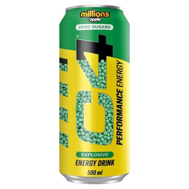C4 Performance Energy Millions Apple Explosive Energy Drink - 12 x 500ml Cans