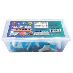 Gummy Rush Blue Sharks Tub 200g