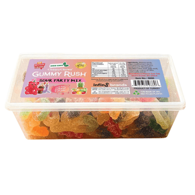 Gummy Rush Sour Party Mix - 12 x 200g Tubs