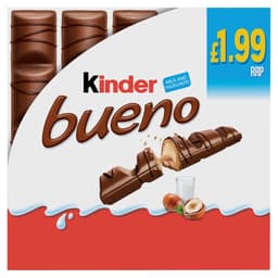 Kinder Bueno Milk & Hazelnuts 5 Pack Multipack 107.5g £1.99 PMP
