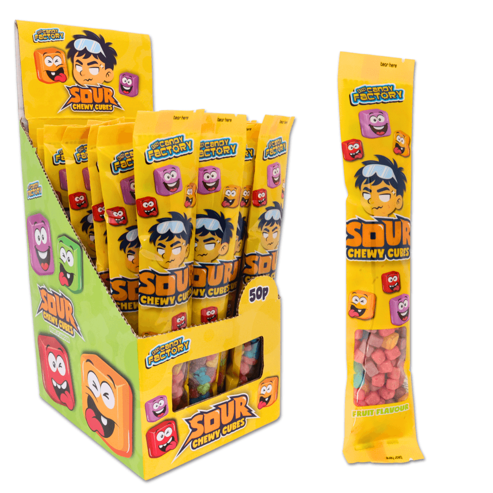 Crazy Candy Factory Sour Chewy Cubes 50g
