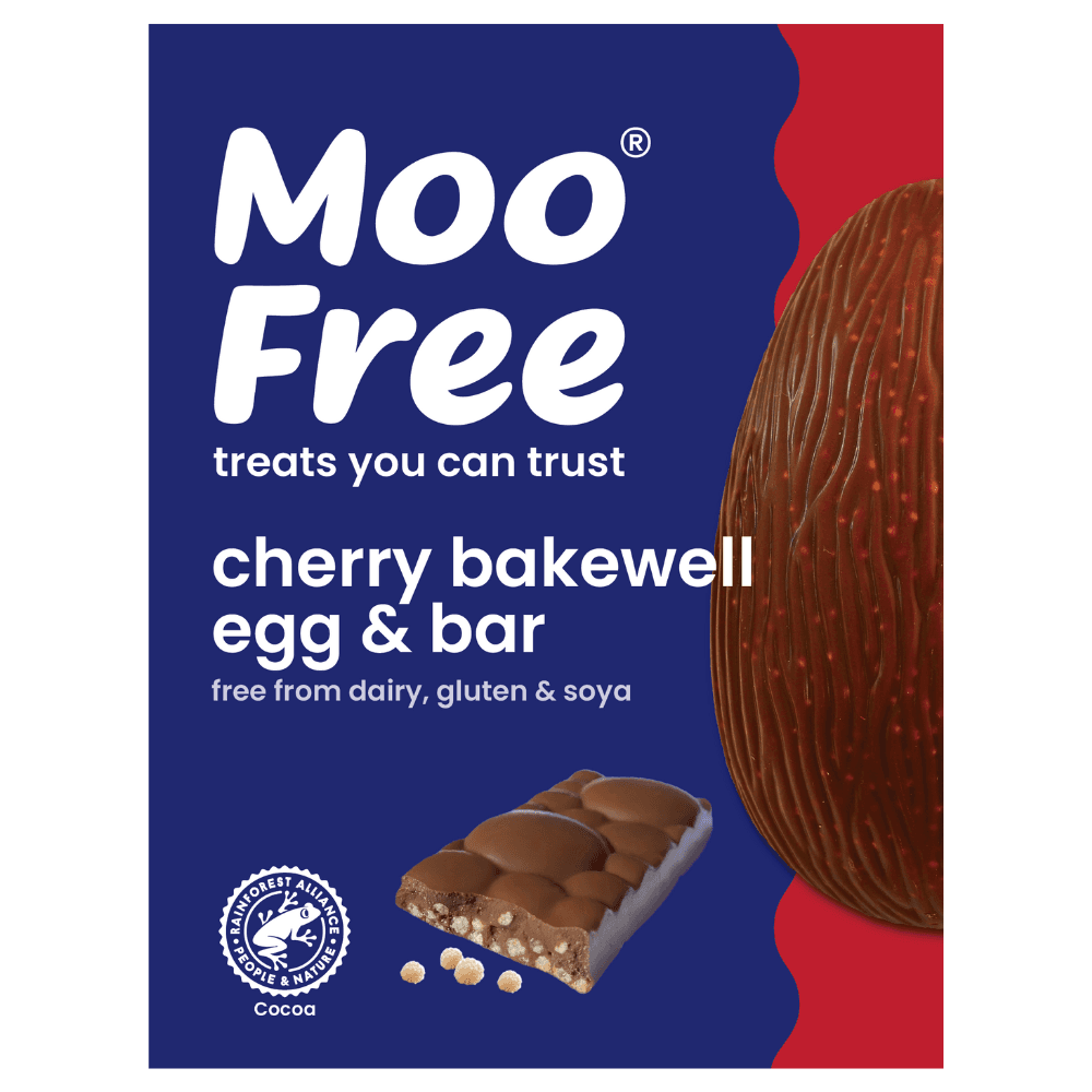 Moo Free Cherry Bakewell Egg and Bar 135g