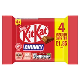 KitKat Chunky Snacksize Chocolate Bar 4 Pack Multipack 128g PMP £1.85