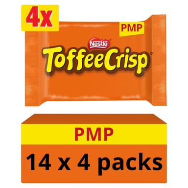 Toffee Crisp Bar 4 Pack - 14 x 124g Multipacks