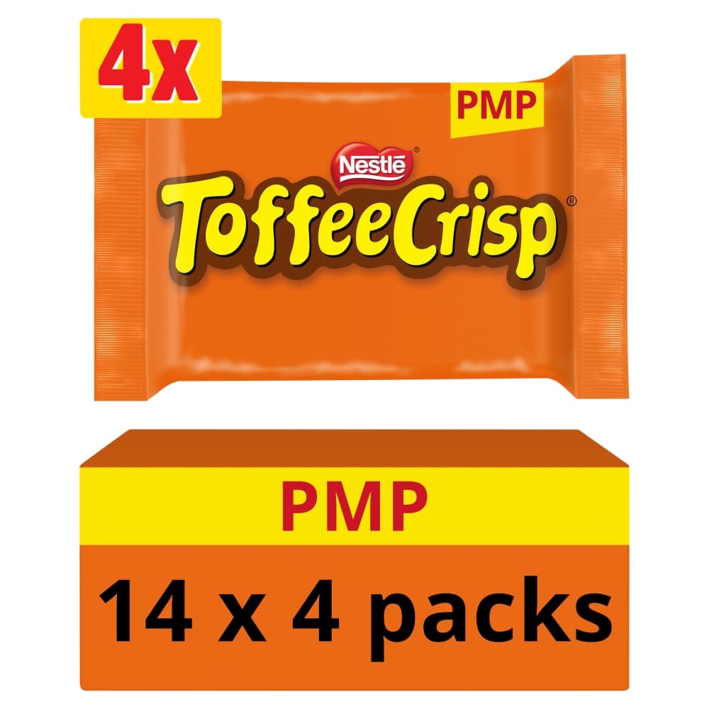 Toffee Crisp Bar 4 Pack Multipack 124g £1.85 PMP