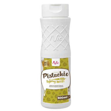 NIC Creamy Pistachio Flavour Topping Sauce - 1 x 500ml Bottle