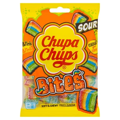 Chupa Chups Soft & Chewy Sour Bites - 12 x 130g Bags