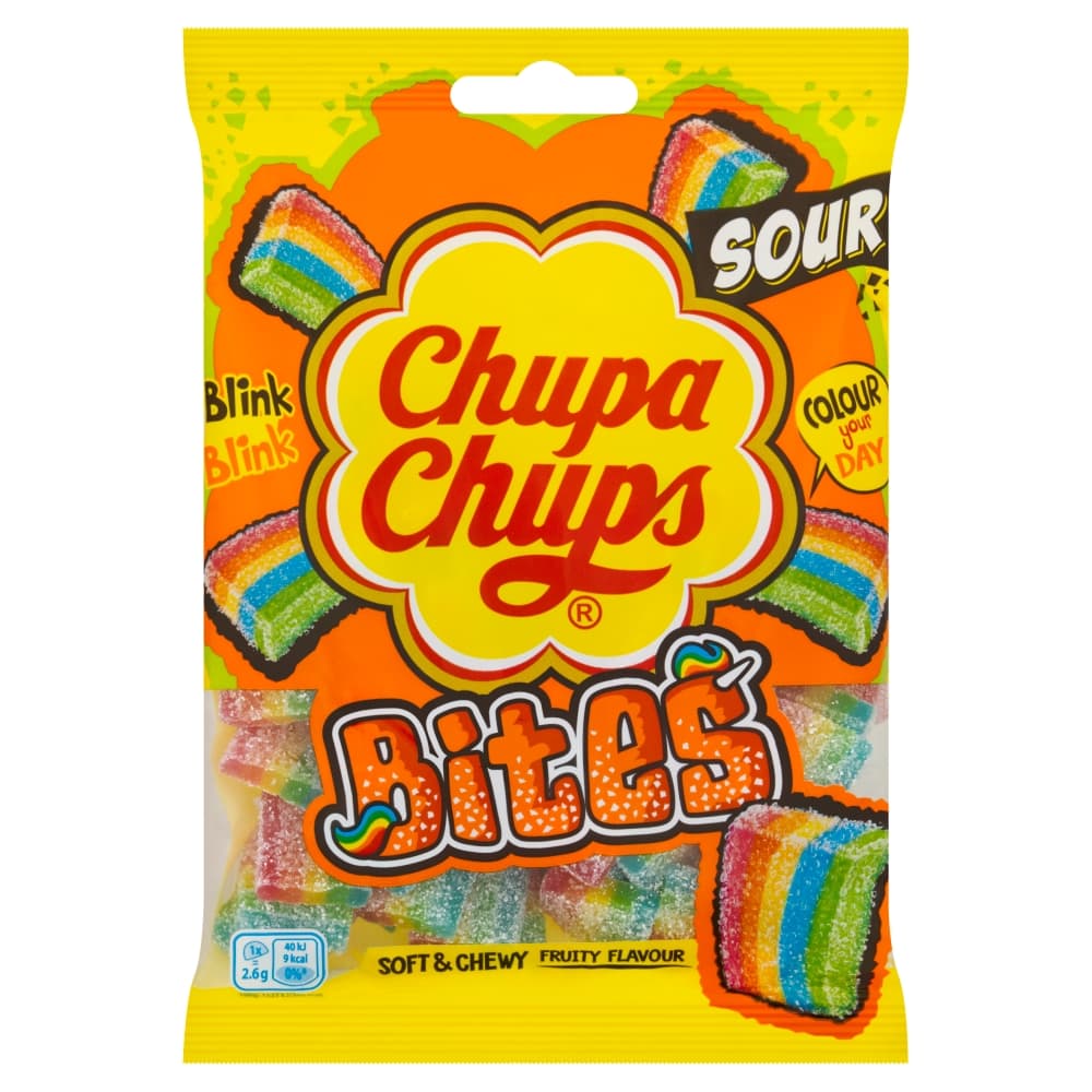 Chupa Chups Soft & Chewy Sour Bites Bag 130g