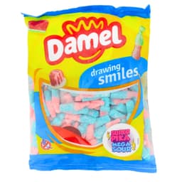 Damel Mega Sour Bubblegum Bottles Bag 1kg