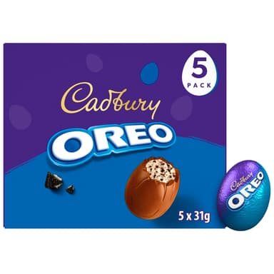 Cadbury Chocolate Oreo Eggs 5 Pack - 1 x 155g Multipack