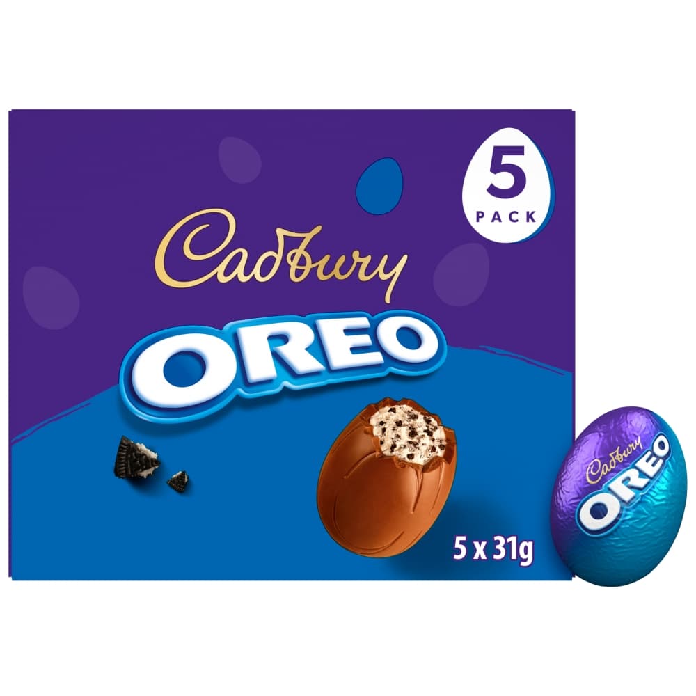 Cadbury Chocolate Oreo Eggs 5 Pack 155g