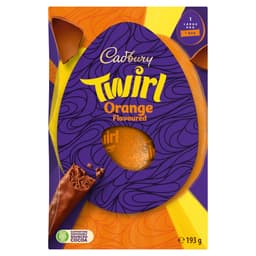 Cadbury Twirl Orange Large Chocolate Easter Egg 193g