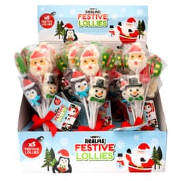 Candy Realms Festive Lollies 5 Pack 50g