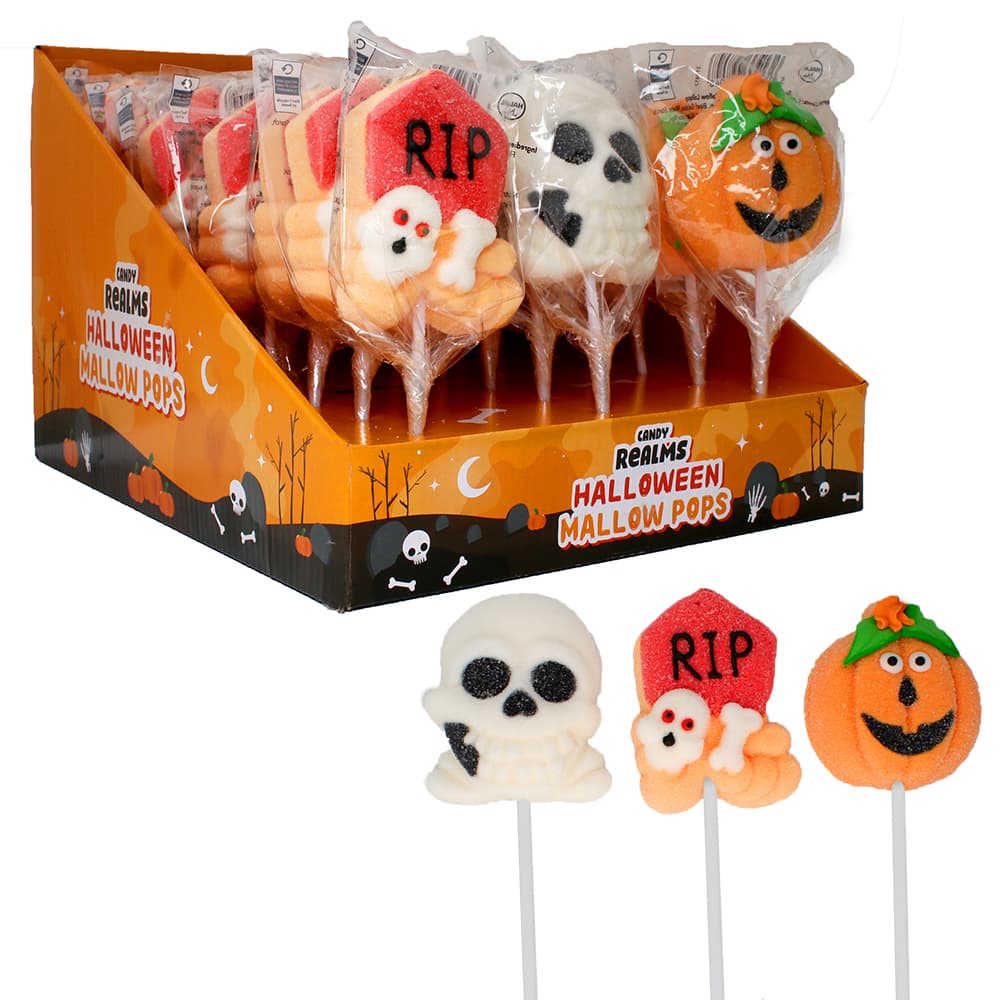 Candy Realms Halloween Mallow Pops 45g